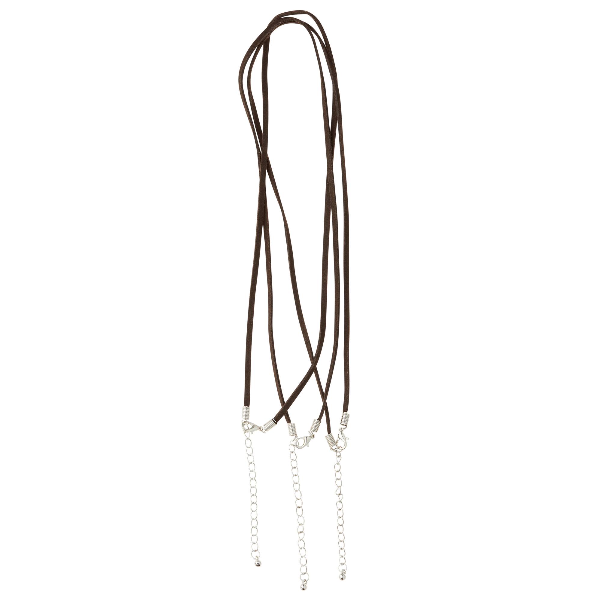 12 Packs: 3 ct. (36 total) Brown Suede Necklace by Bead Landing™